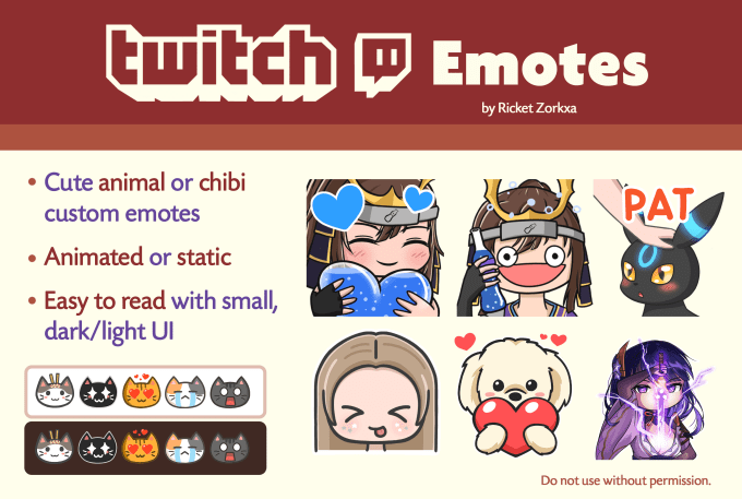 Gig Preview - Design premium twitch animated emotes that are funny or cute