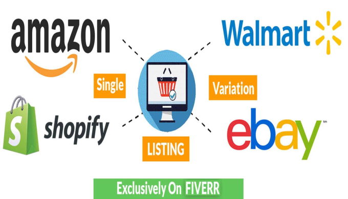 Gig Preview - List bulk products on ebay, amazon, walmart, newegg, shopify