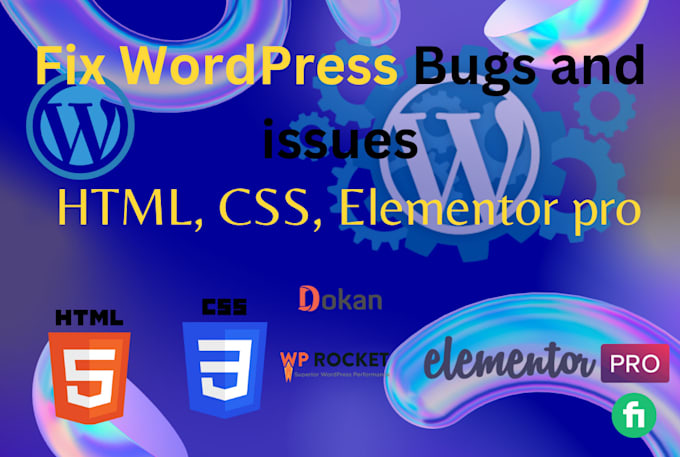 Gig Preview - Fix wordpress bugs with HTML, CSS, elementor pro