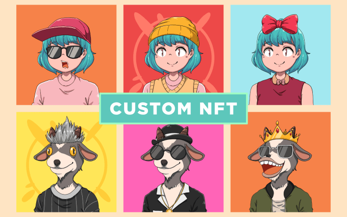 Gig Preview - Draw custom nft art collection