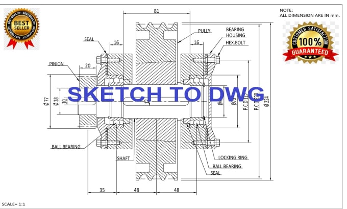 Gig Preview - Draw and 2d and 3d mechanical product parts drawing