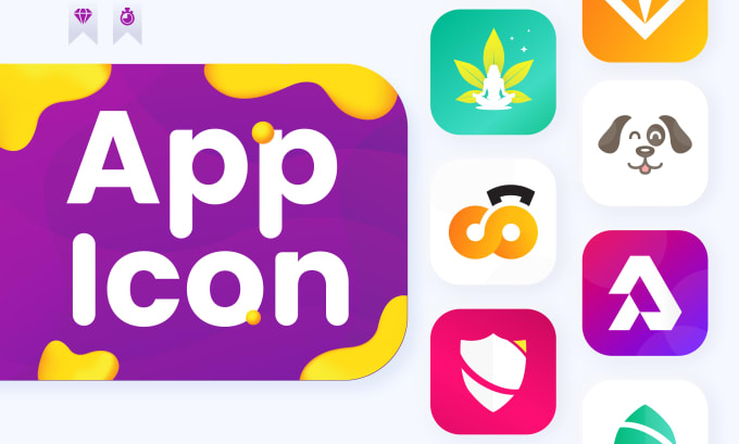 Gig Preview - Design modern app icon logo with two concepts