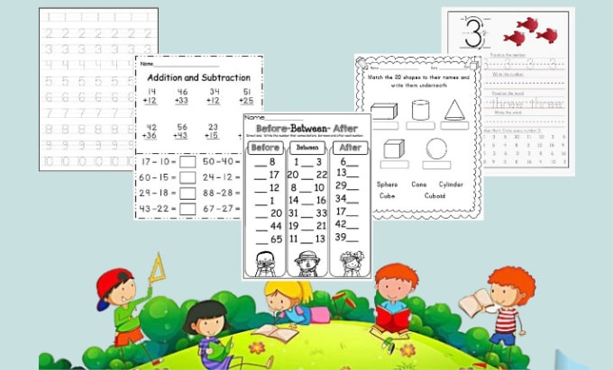 Gig Preview - Design custom children worksheets or tracing workbooks