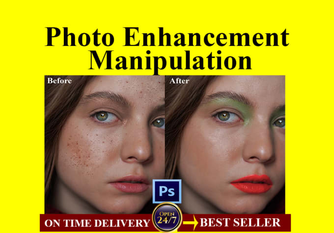 Gig Preview - Enhance your photo remove any kind of facial blemishes, pimples using photoshop