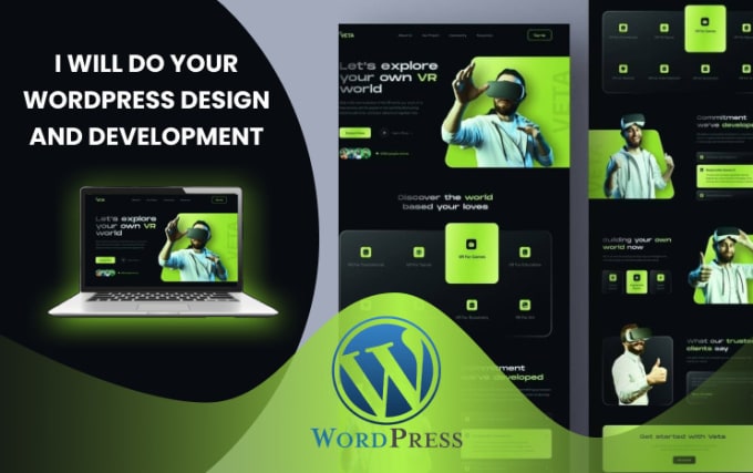 Gig Preview - Design and develop your wordpress website for your business