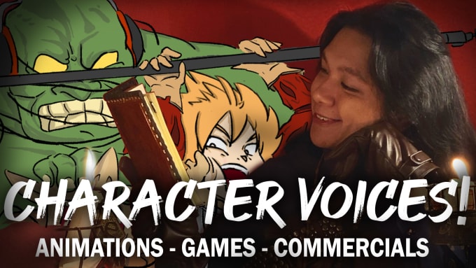 Gig Preview - Voice act your video game anime animation cartoon with professional voice overs