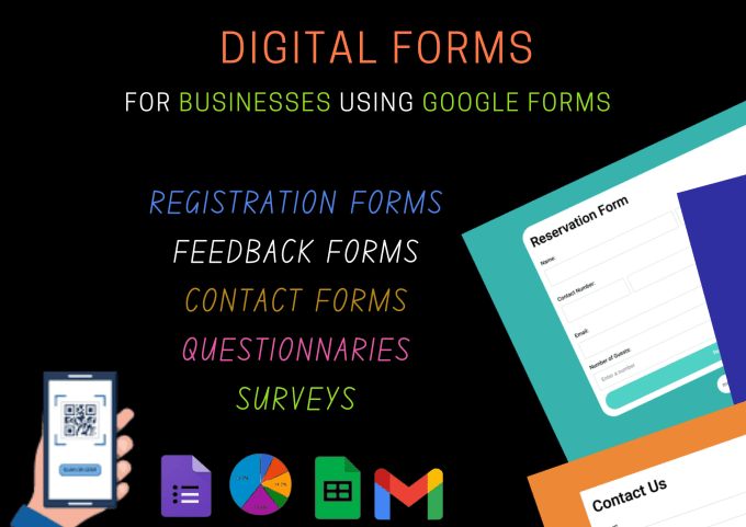 Gig Preview - Create online forms using google forms, jot or microsoft