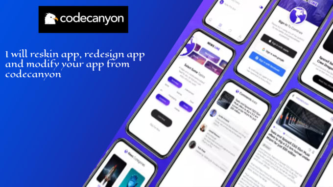 Gig Preview - Reskin app, redesign app and modify your app from codecanyon