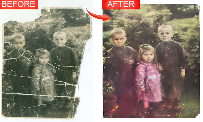 Gig Preview - Restore damaged photos, repair old images in just 20 minutes