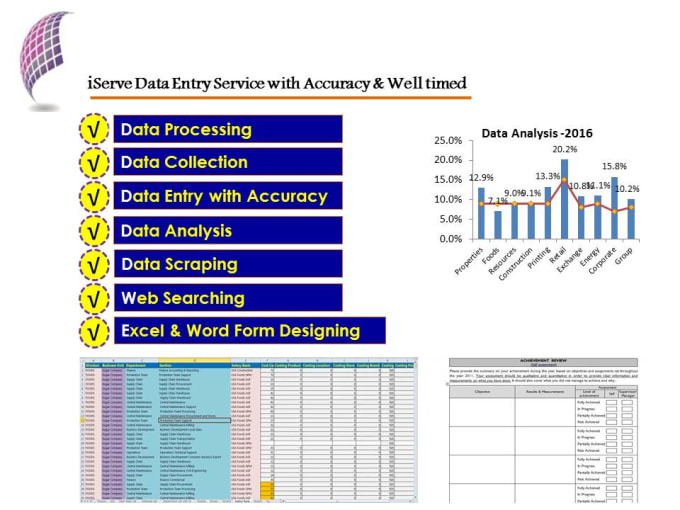 Gig Preview - Serve perfect data entry, data collection, copy paste and form designing