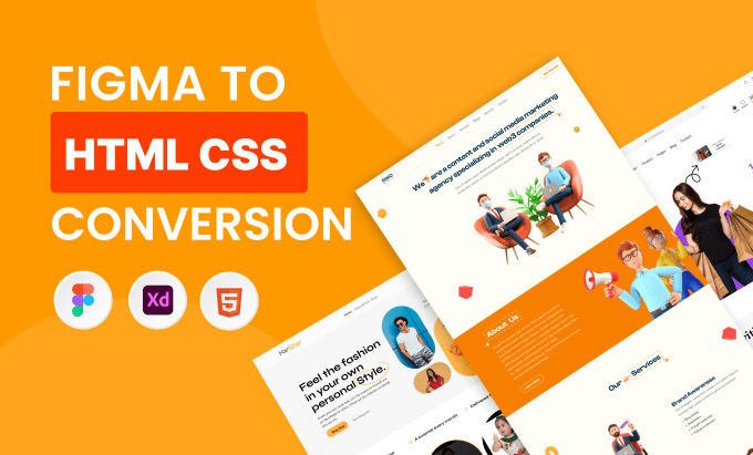 Gig Preview - Our agency will do figma to HTML CSS conversion using bootstrap or tailwind