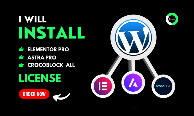 Gig Preview - Install elementor pro, astra pro, and crocoblock license