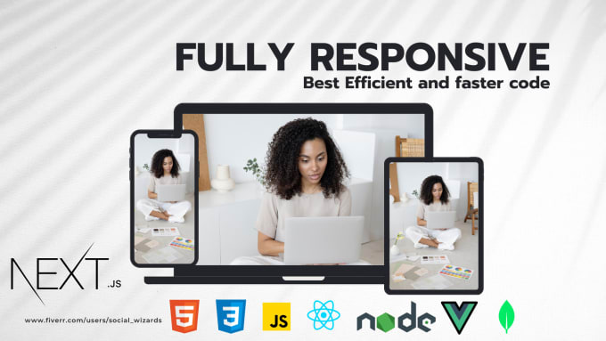 Gig Preview - Create responsive websites in html css javascript react nodejs nextjs