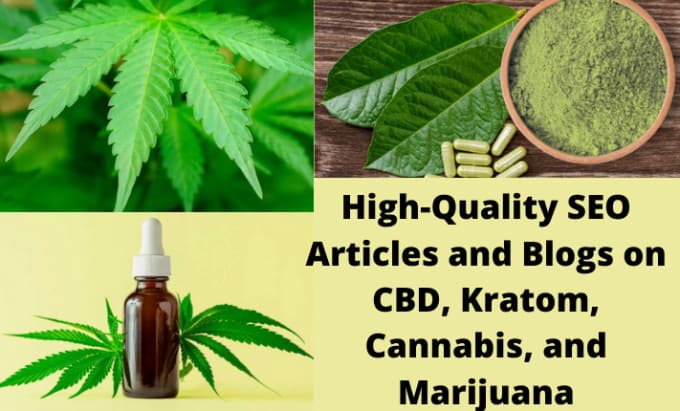 Gig Preview - Write SEO optimized cbd, kratom, cannabis, marijuana blogs and articles