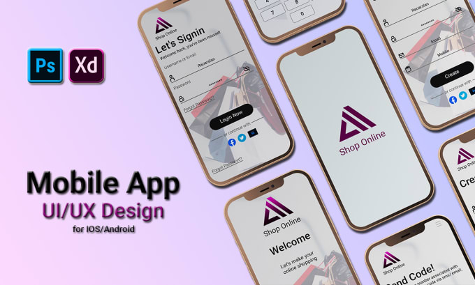 Gig Preview - Design awesome mobile app UI UX design and do prototyping