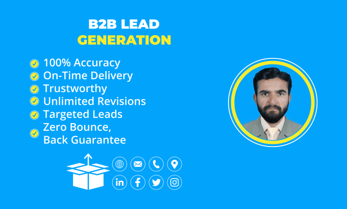 Gig Preview - Give b2b lead generation for potential sales