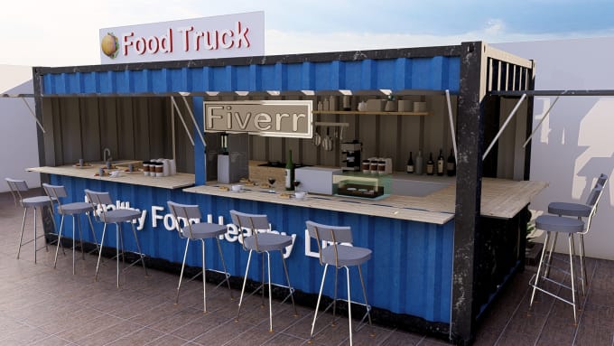 Gig Preview - Do food truck,interior, wrap, van wrap, food booth