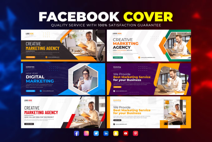 Gig Preview - Unique facebook cover design, social media header banner ads