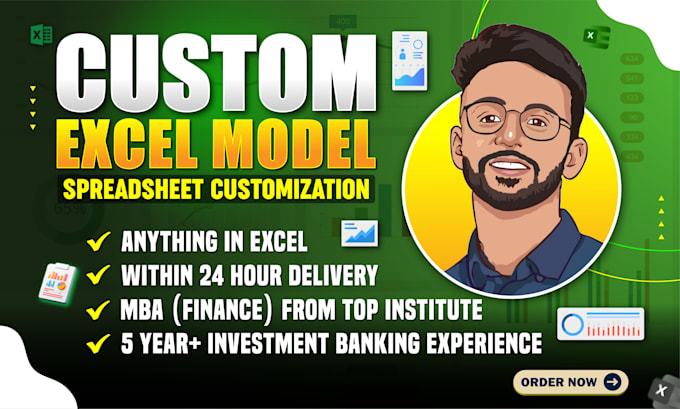 Gig Preview - Create custom excel model spreadsheet customized in 24 hours