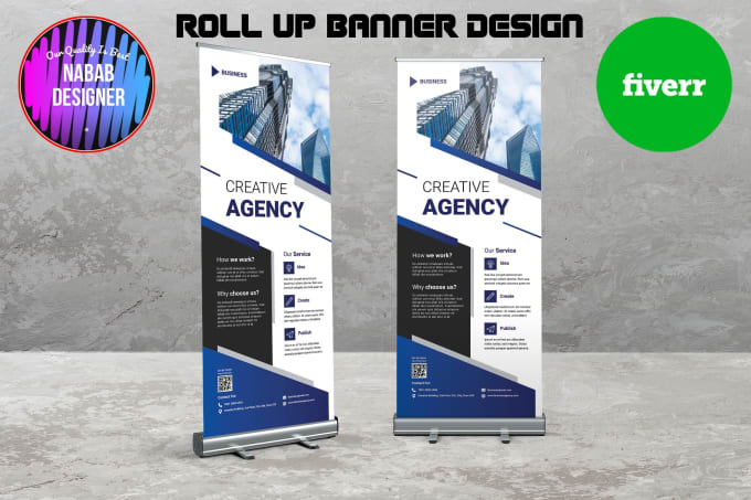 Gig Preview - Design roll up banner, retractable banner, pull up banner