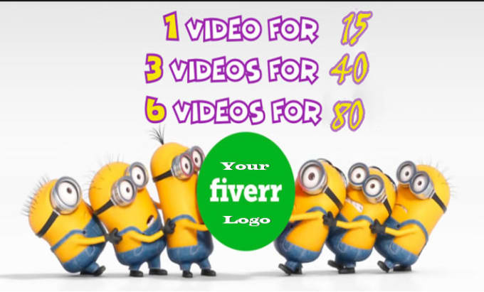 Gig Preview - Do funny minions logo jumping short video ad in 12 hrs