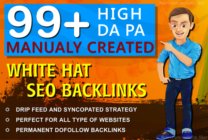 Gig Preview - Build high authority white hat dofollow SEO backlinks 2024