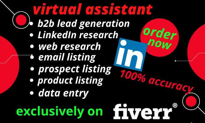 Bestseller - be your virtual assistant for data entry, web research, and b2b leads