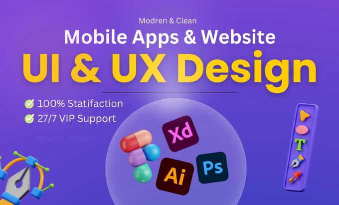 Gig Preview - Create mobile app design or web app UI UX and prototype