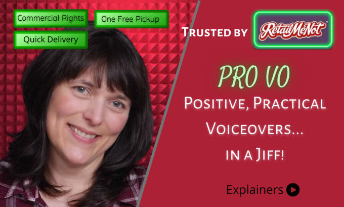 Gig Preview - Record a female voiceover for your animation or explainer video