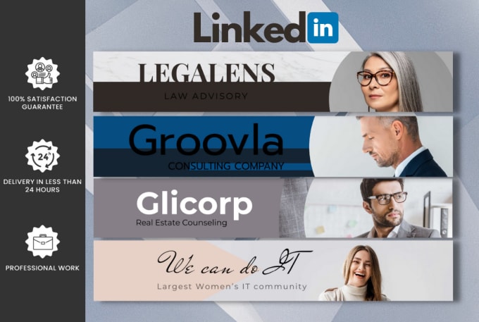 Gig Preview - Design elegant linkedin banner, cover, or header