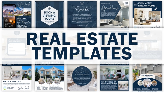 Gig Preview - Provide real estate templates in canva