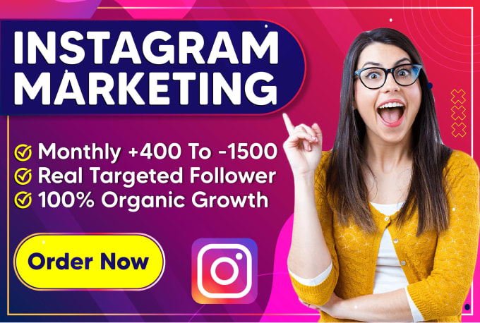 Gig Preview - Promote and manage to grow your instagram page organically