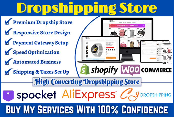 Gig Preview - Develop woocommerce dropshipping store with aliexpress cjdropshipping spocket