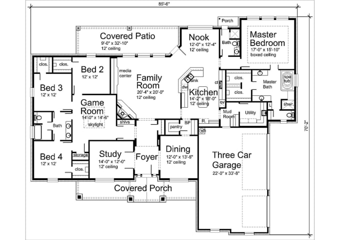 Gig Preview - Draft architectural floorplans in autocad and revit,sketchup,draftman