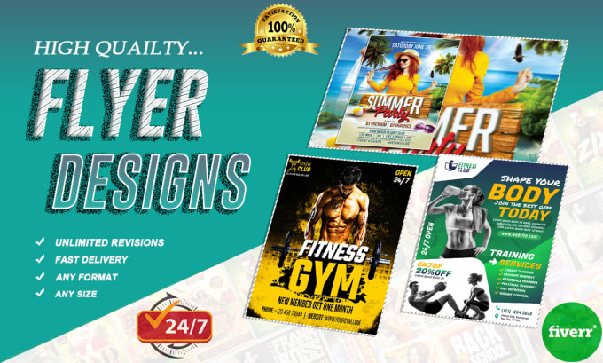 Gig Preview - Make perfect fitness, gym, workout, party, sports flyer, and travel flyer