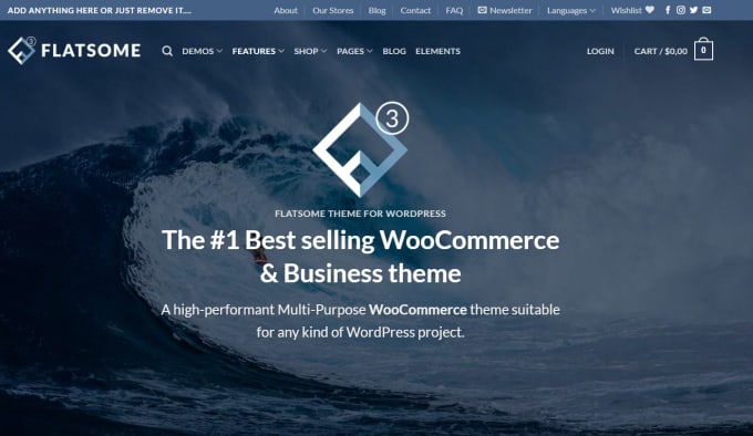 Bestseller - build your woocommerce branded website using flatsome theme