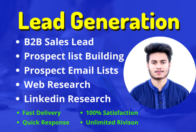 Gig Preview - Do b2b lead generation linkedin and web research