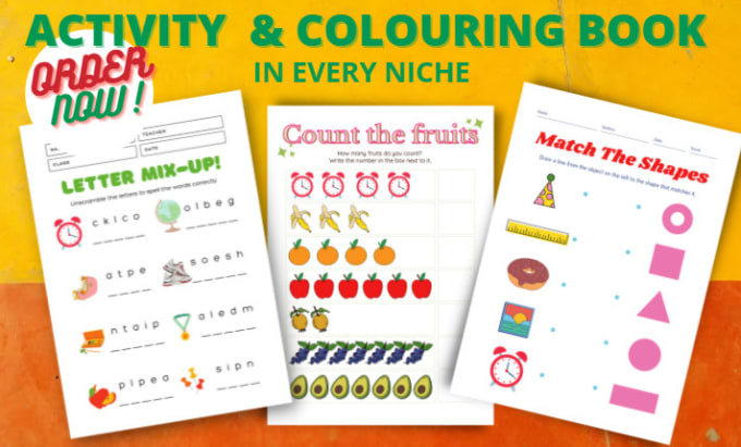 Gig Preview - Design kdp tracing handwriting activity worksheet for school children , toddlers