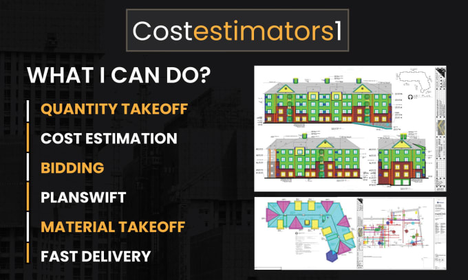 Gig Preview - Do material takeoff, quantity surveying, cost estimation