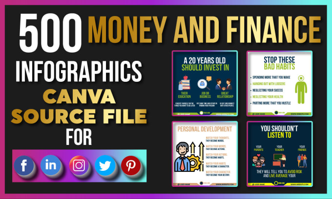 Gig Preview - Design money and finance infographics for your instagram