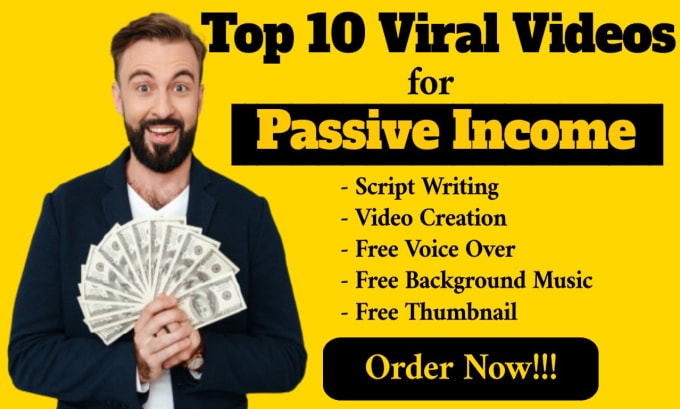 Gig Preview - Make top 10 viral video for passive income