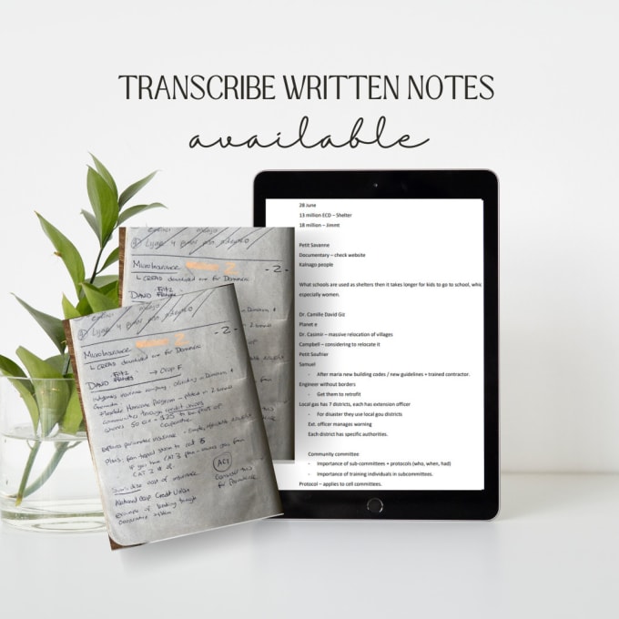 Gig Preview - Transcribe your written notes