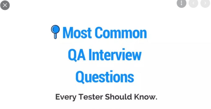 Gig Preview - Help you to prepare for QA interviews