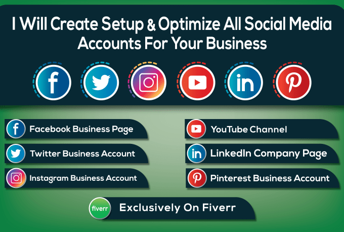 Gig Preview - Create setup and optimize all social media accounts for your business