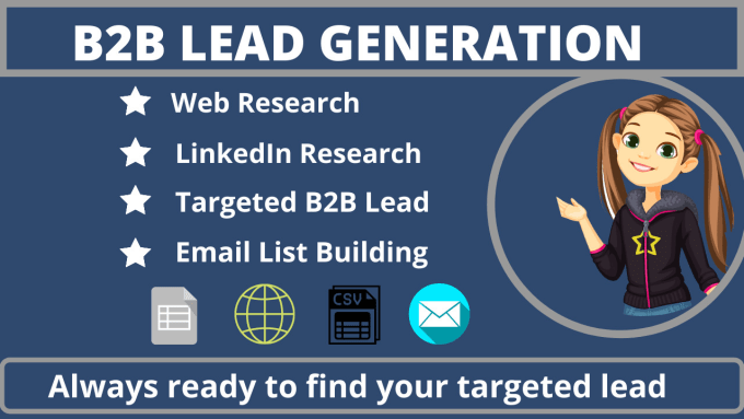 Bestseller - find niche targeted email list and b2b lead generation