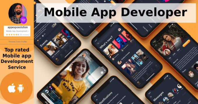 Gig Preview - Mobile app developer for mobile app design mobile app development ios android