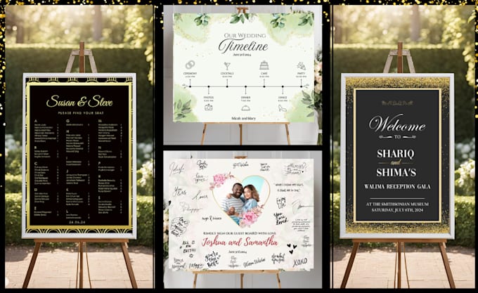 Gig Preview - Design beautiful wedding invitations, save the date, welcome signs, rsvp, menu