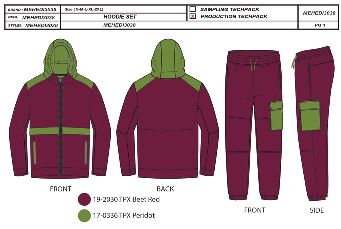 Gig Preview - Create a fashion tech pack with measurements