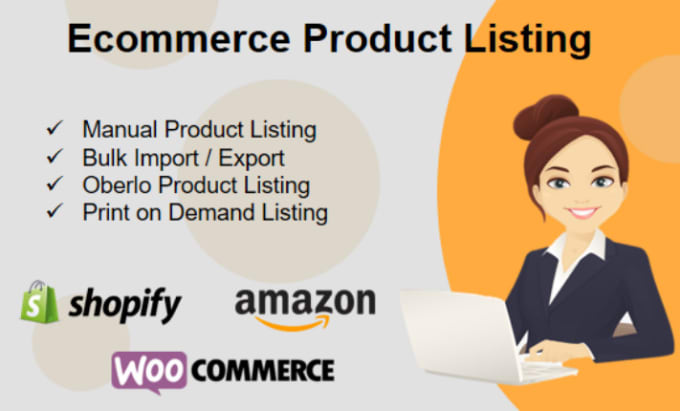 Gig Preview - Upload products or add products to shopify woocommerce or any ecommerce store