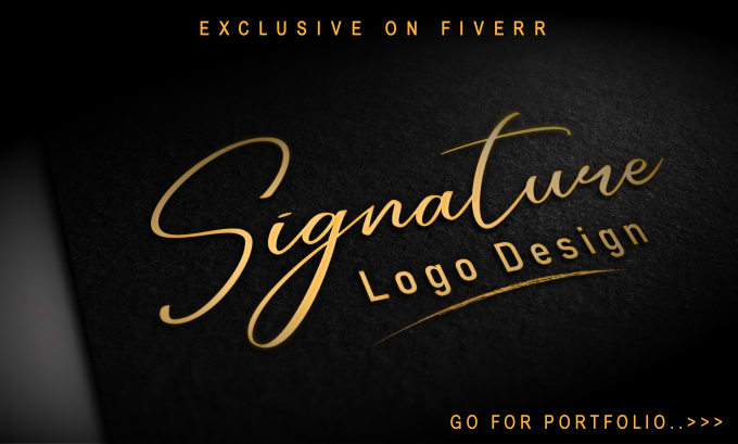 Gig Preview - Luxury signature logo design,handwritten,real estate, fashion, photography,email